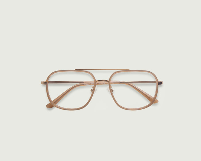 Toasted Peach::Octavio Eyeglasses pilot nude metal top