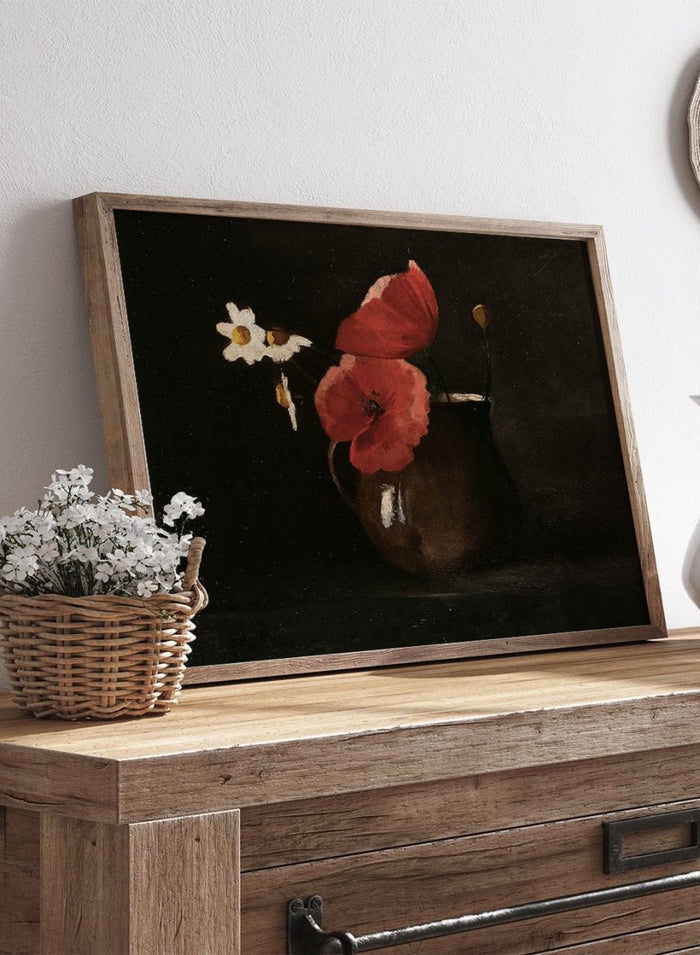 Odilon Redon Flowers: Poppies and Daisies Art Print_Sugar & Canvas_Odilon Redon