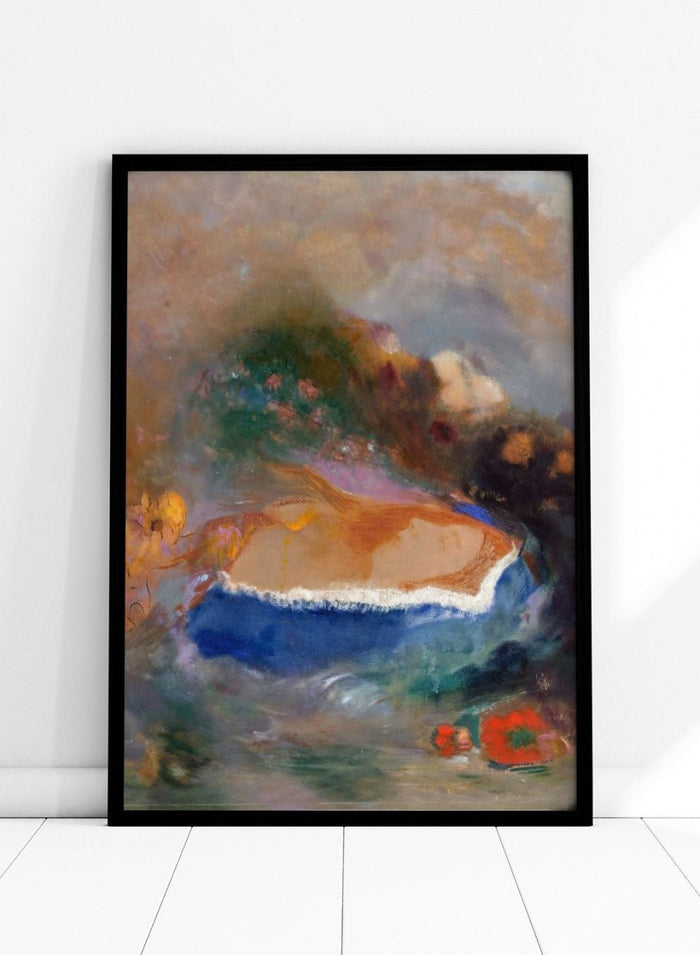 Odilon Redon Ophelia with Blue Wimple Art Print OR10_Sugar & Canvas_Odilon Redon