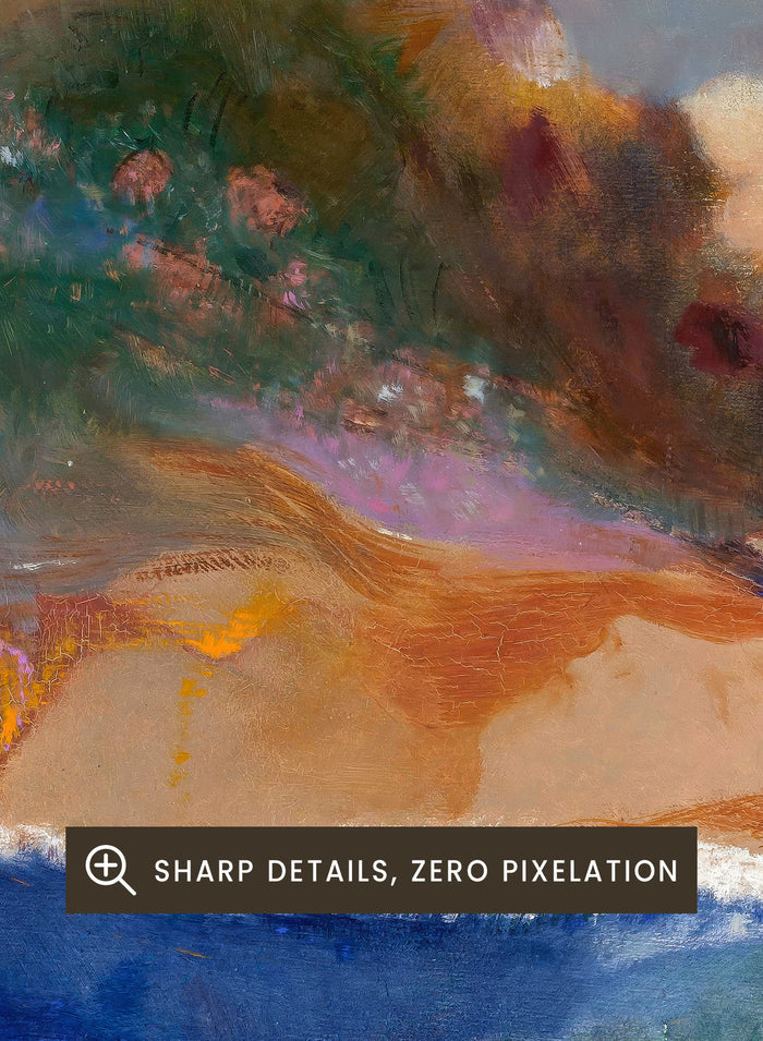 Odilon Redon Ophelia with Blue Wimple Art Print OR10