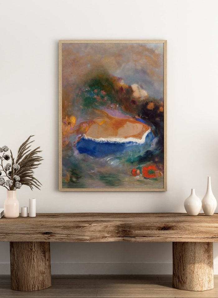 Odilon Redon Ophelia with Blue Wimple Art Print OR10_Sugar & Canvas_Odilon Redon