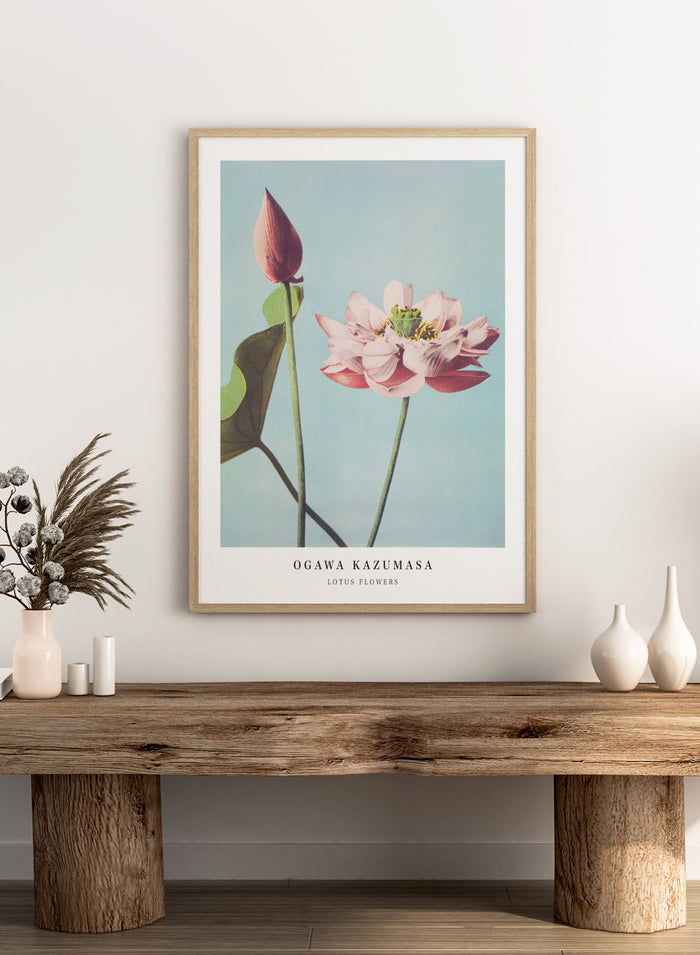 Ogawa Kazumasa Lotus Flowers Japanese Art Print OK01