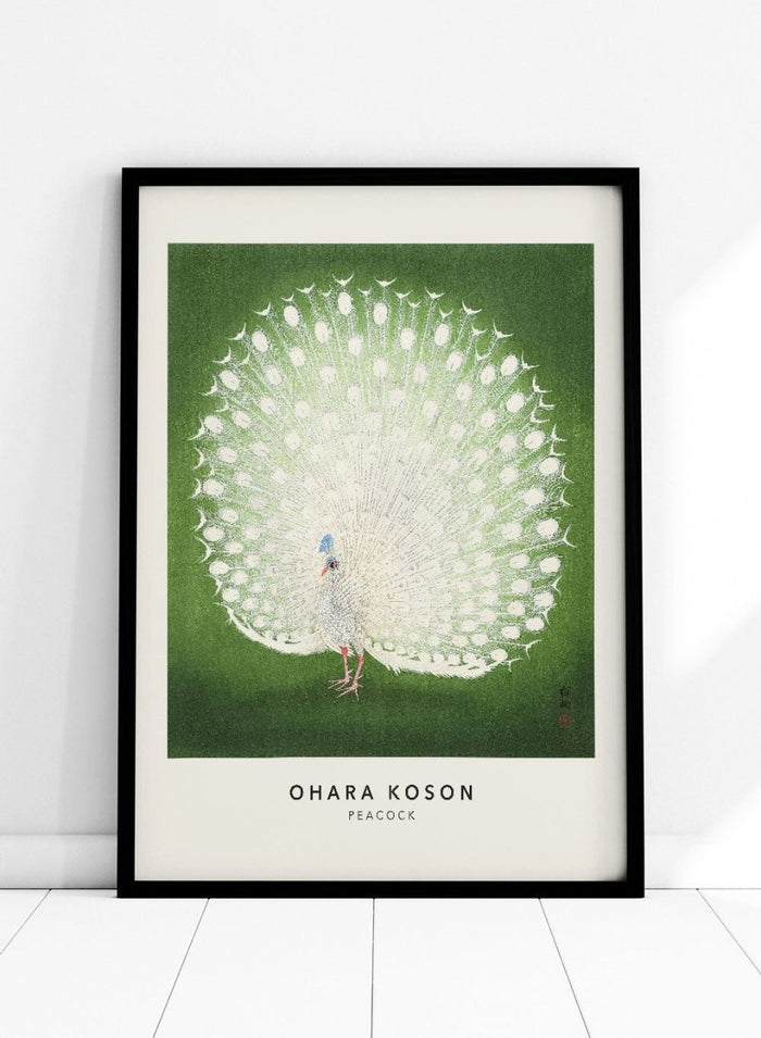 Ohara Koson "Peacock" Art Print_Sugar & Canvas_Ohara Koson