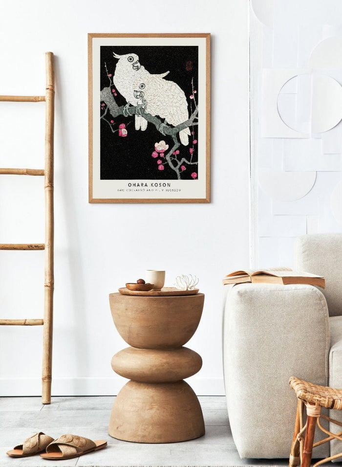 Ohara Koson " Two Cockatoo and Plum Blossom" Art Print_Sugar & Canvas_Ohara Koson