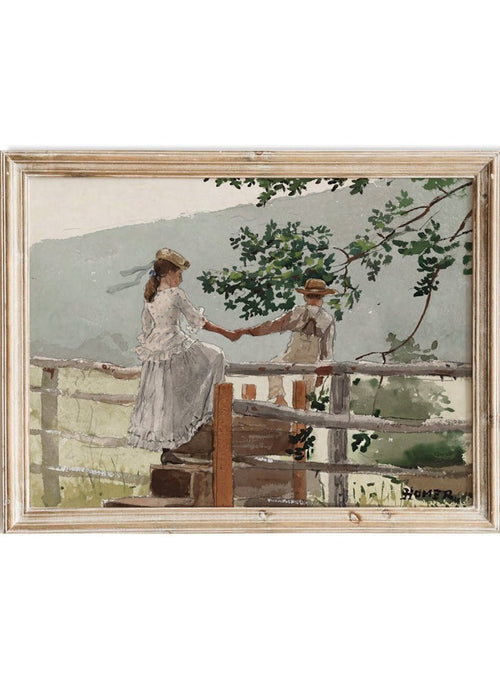 "On the Stile" Art Print_Sugar & Canvas_Winslow Homer