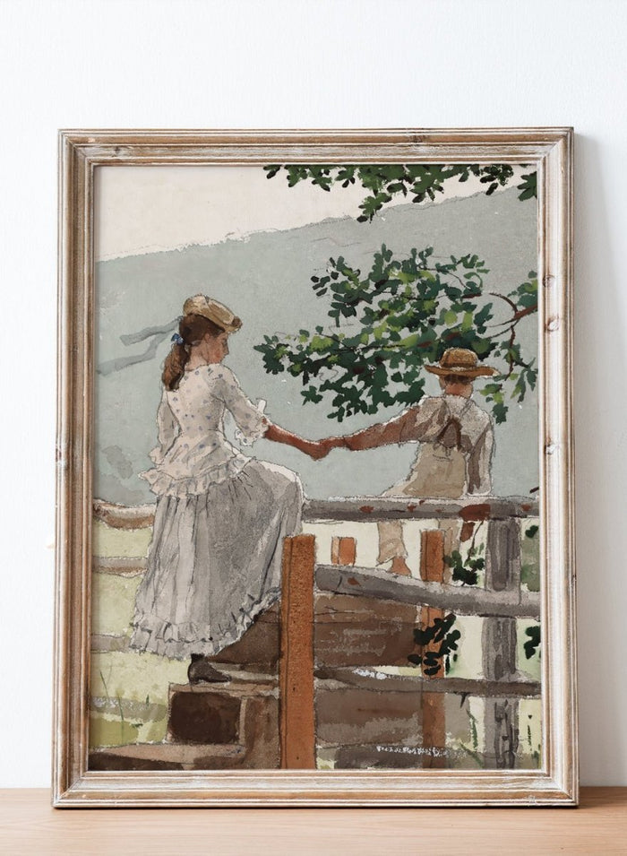 "On the Stile" Art Print_Sugar & Canvas_Winslow Homer