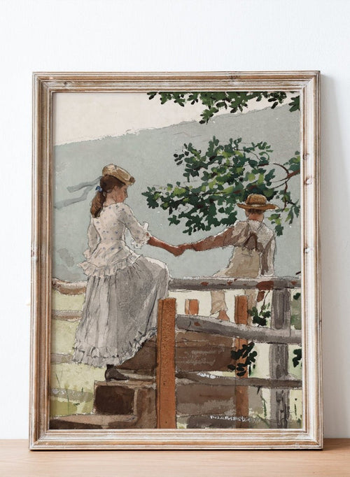 "On the Stile" Art Print_Sugar & Canvas_Winslow Homer