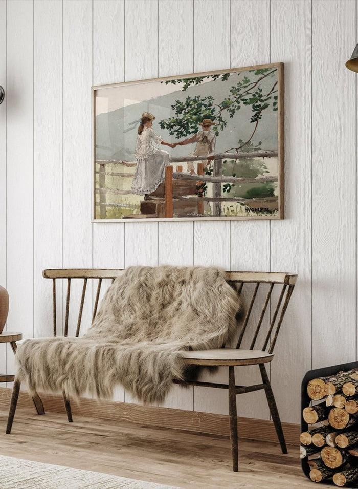 "On the Stile" Art Print_Sugar & Canvas_Winslow Homer