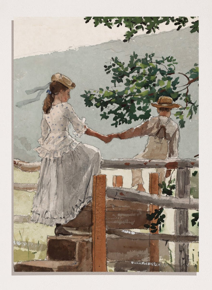 "On the Stile" Art Print_Sugar & Canvas_Winslow Homer