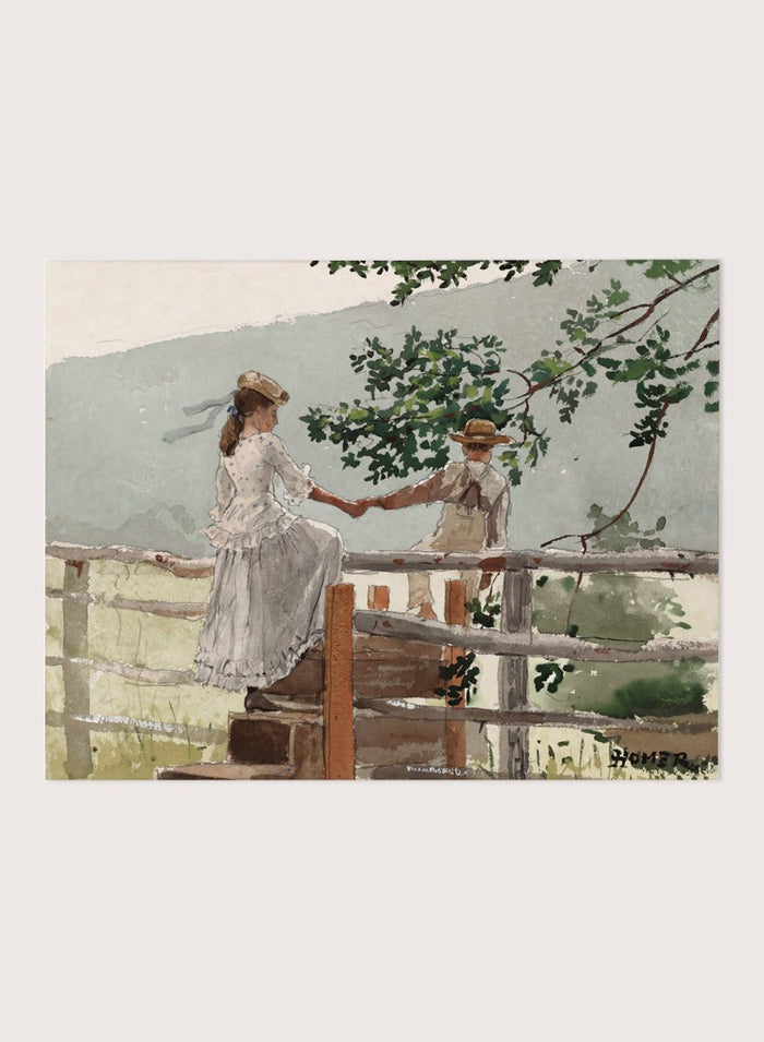 "On the Stile" Art Print_Sugar & Canvas_Winslow Homer