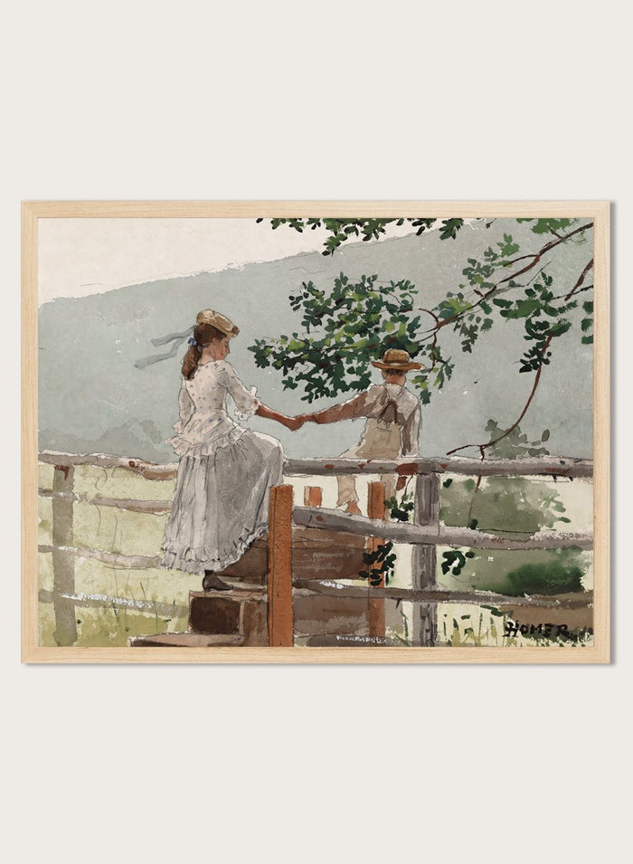 "On the Stile" Art Print_Sugar & Canvas_Winslow Homer