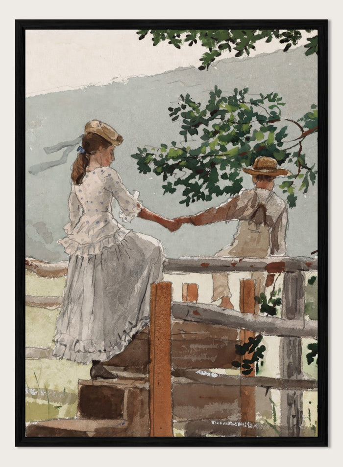 "On the Stile" Art Print_Sugar & Canvas_Winslow Homer