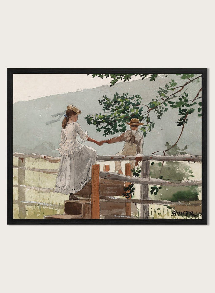 "On the Stile" Art Print_Sugar & Canvas_Winslow Homer