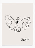 Pablo Picasso Butterfly Sketch Line Art Print_Sugar & Canvas_Picasso