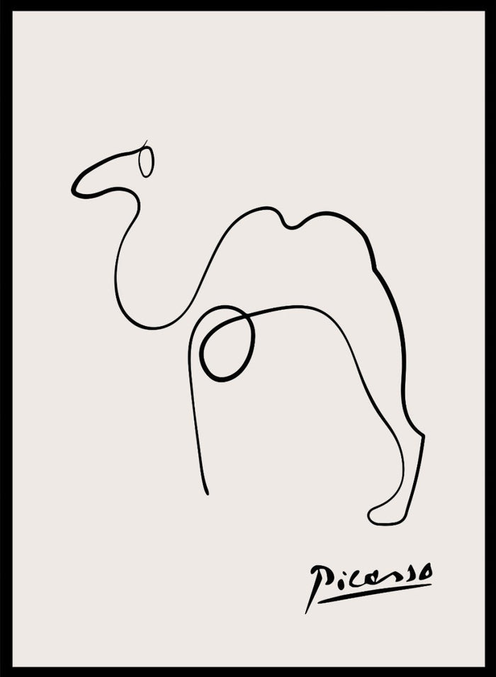 Pablo Picasso Camel Sketch Line Art Print_Sugar & Canvas_Picasso