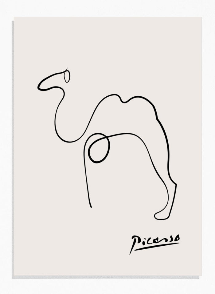 Pablo Picasso Camel Sketch Line Art Print_Sugar & Canvas_Picasso