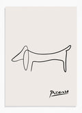 Pablo Picasso Dog Sketch Line Art Print_Sugar & Canvas_Picasso