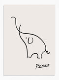 Pablo Picasso Elephant Sketch Line Art Print
