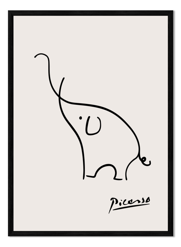 Pablo Picasso Elephant Sketch Line Art Print