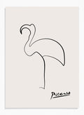 Pablo Picasso Flamingo Sketch Line Art Print_Sugar & Canvas_Picasso