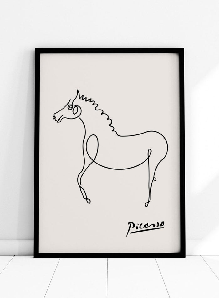 Pablo Picasso Horse Sketch Line Art Print_Sugar & Canvas_Picasso
