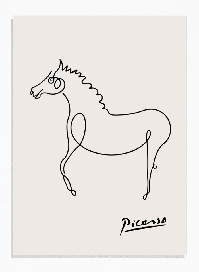 Pablo Picasso Horse Sketch Line Art Print_Sugar & Canvas_Picasso