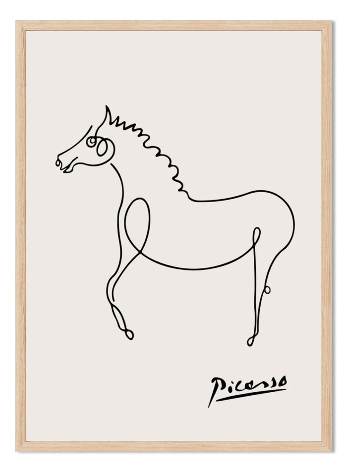 Pablo Picasso Horse Sketch Line Art Print_Sugar & Canvas_Picasso