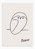 Pablo Picasso Owl Sketch Line Art Print_Sugar & Canvas_Picasso