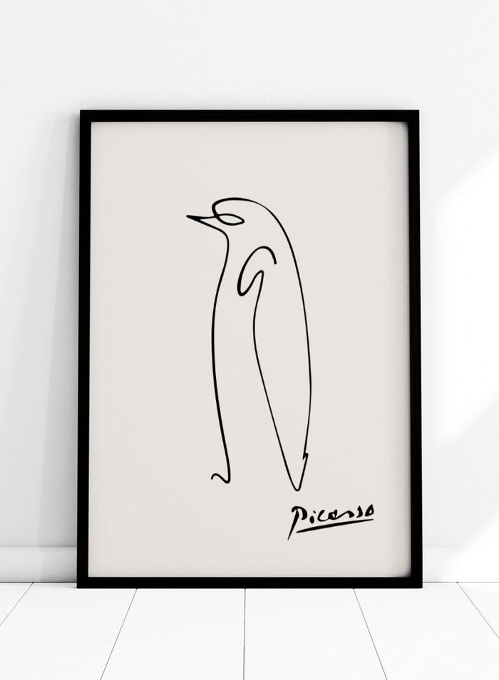 Pablo Picasso Penguin Sketch Line Art Print_Sugar & Canvas_Picasso