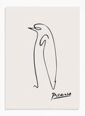 Pablo Picasso Penguin Sketch Line Art Print_Sugar & Canvas_Picasso