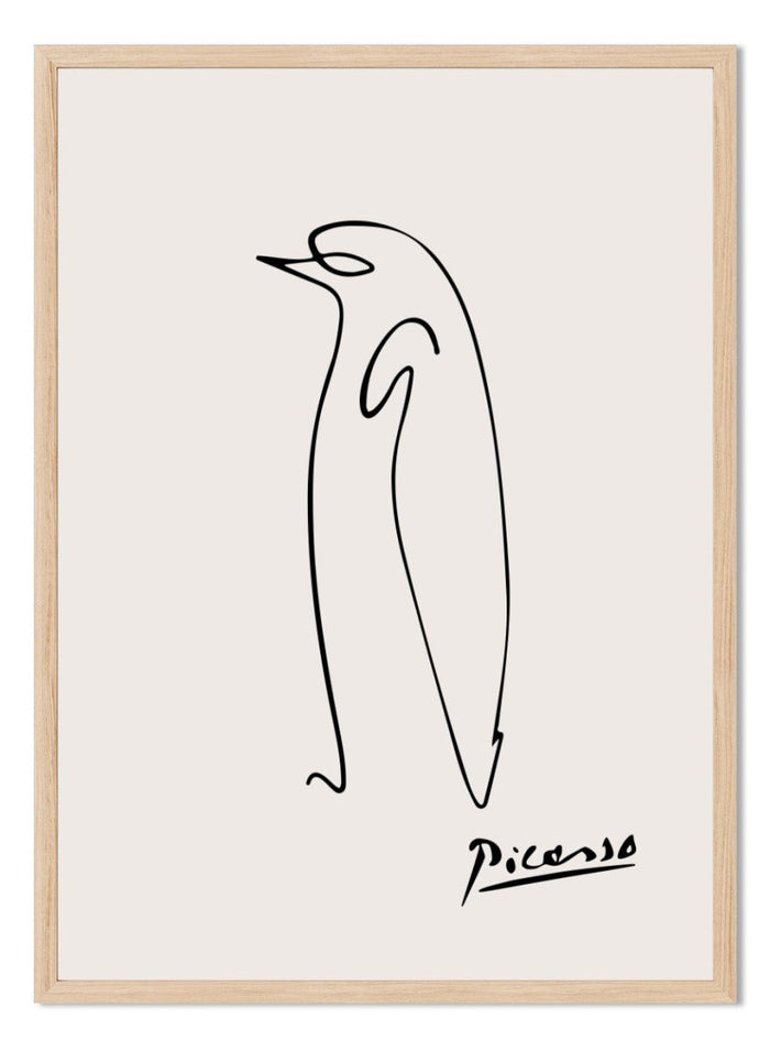 Pablo Picasso Penguin Sketch Line Art Print_Sugar & Canvas_Picasso