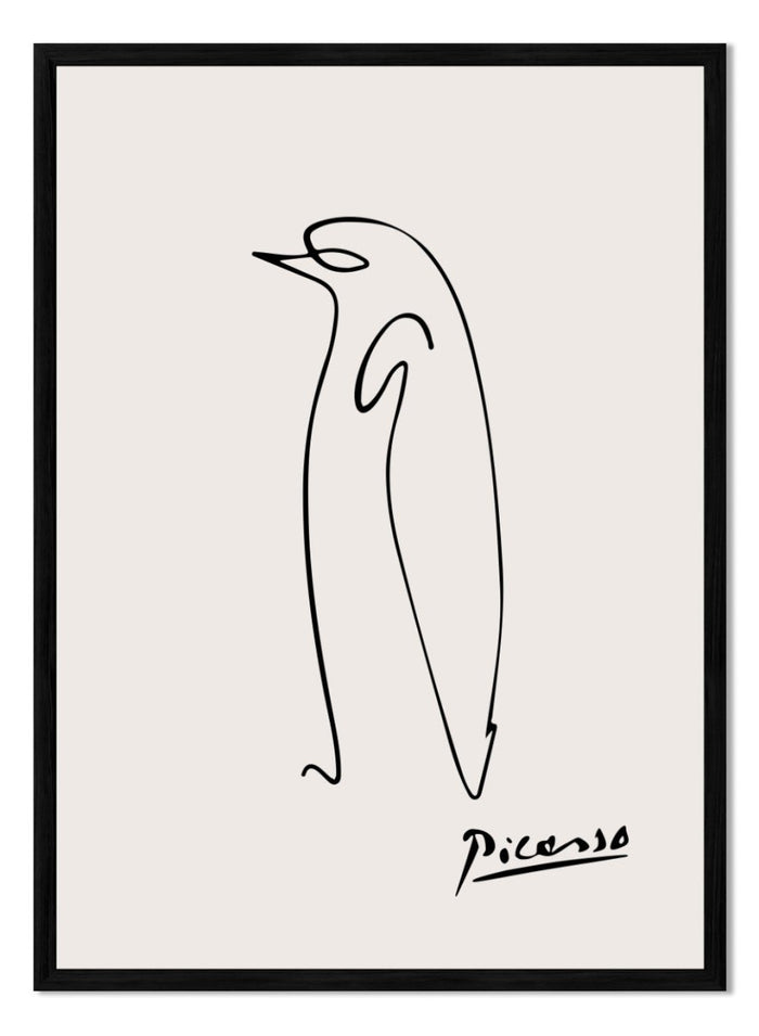 Pablo Picasso Penguin Sketch Line Art Print_Sugar & Canvas_Picasso