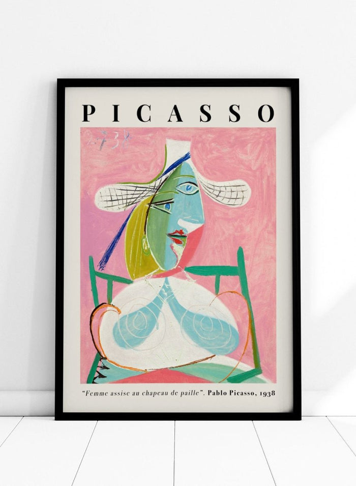 Pablo Picasso Seated Woman with a Straw Hat Art Print_Sugar & Canvas_Picasso