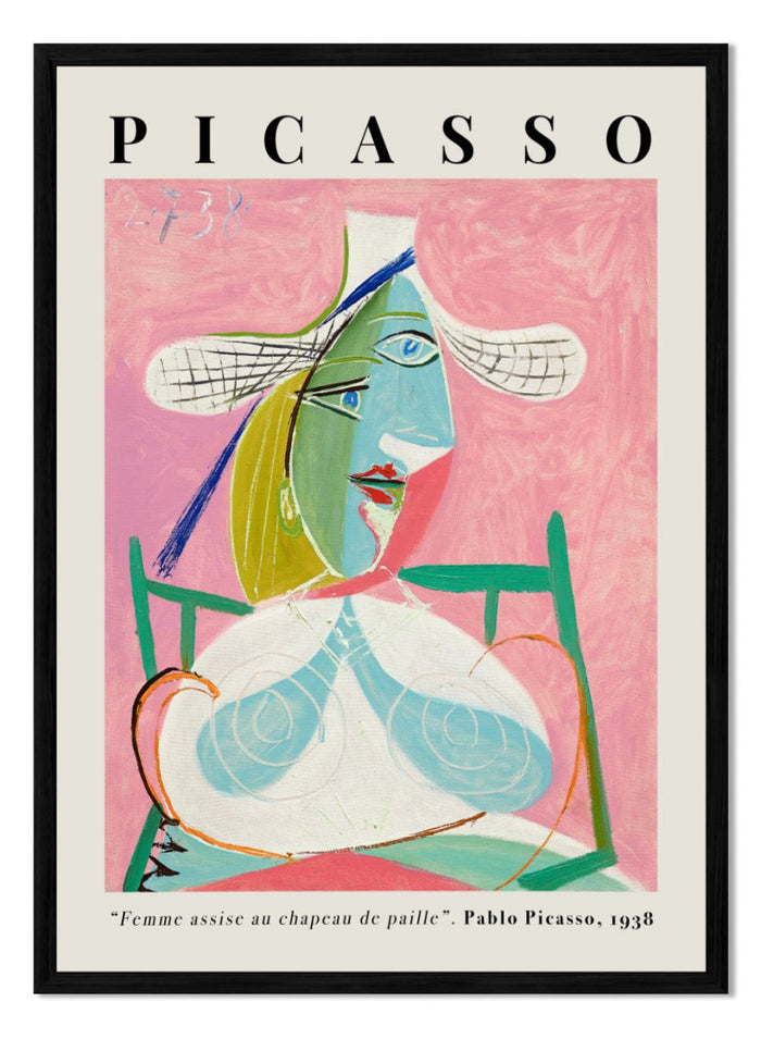 Pablo Picasso Seated Woman with a Straw Hat Art Print_Sugar & Canvas_Picasso