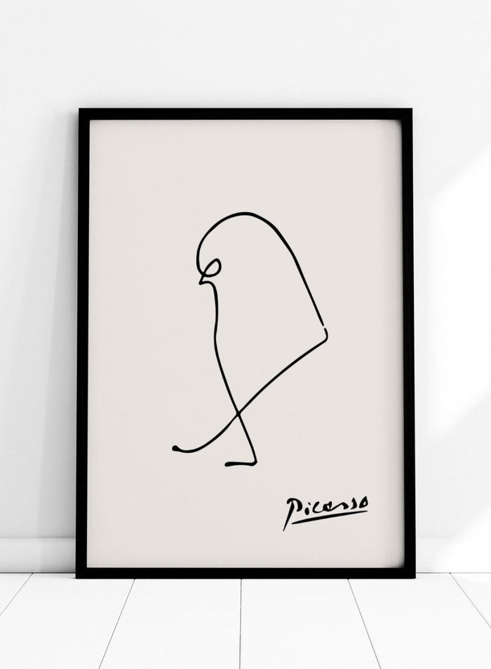 Pablo Picasso Sparrow Bird Sketch Line Art Print_Sugar & Canvas_Picasso