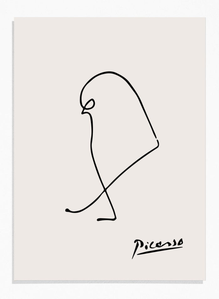 Pablo Picasso Sparrow Bird Sketch Line Art Print_Sugar & Canvas_Picasso