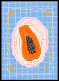 ‘Papaya on Porcelain’ Aesthetic Art Print_Sugar & Canvas_Sugar & Canvas