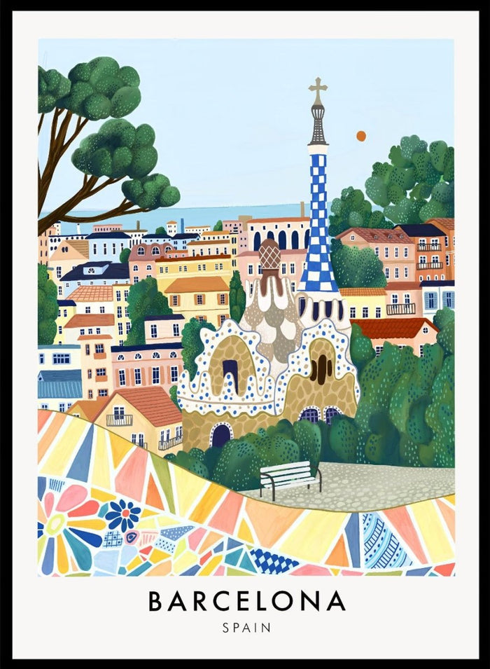 Park Güell Barcelona Spain Art Print_Sugar & Canvas_Sugar & Canvas
