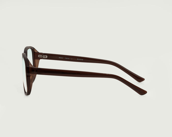 Cacao::Parton Anti-Radiation Glasses square brown recycled polyester side