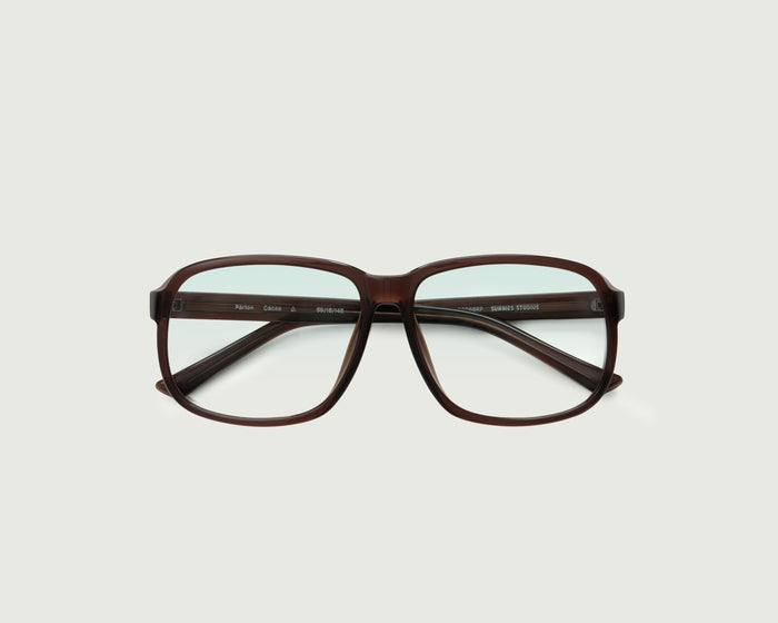 Cacao::Parton Anti-Radiation Glasses square brown recycled polyester top