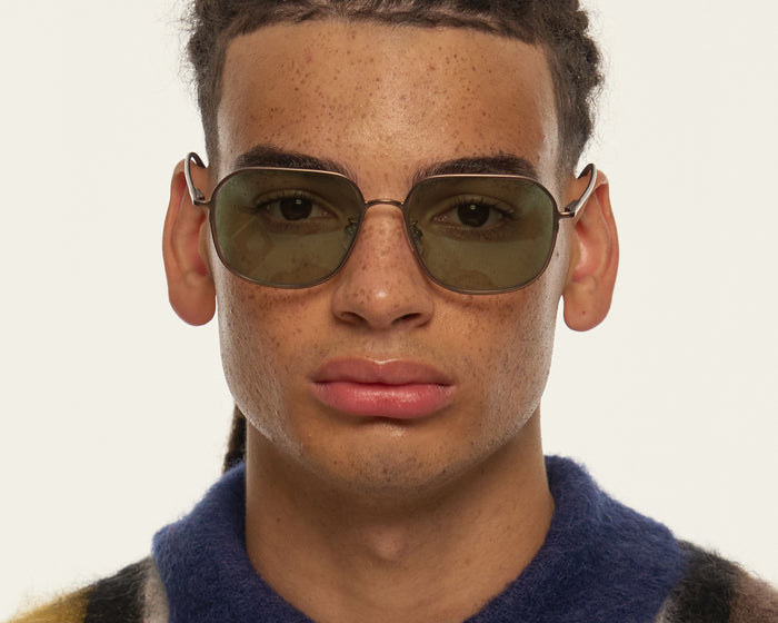 Gecko Adaptive::Pascal Eyeglasses square Brown metal mobile full image