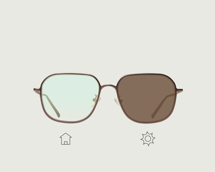 Portobello Adaptive::Pascal Eyeglasses square Brown metal front