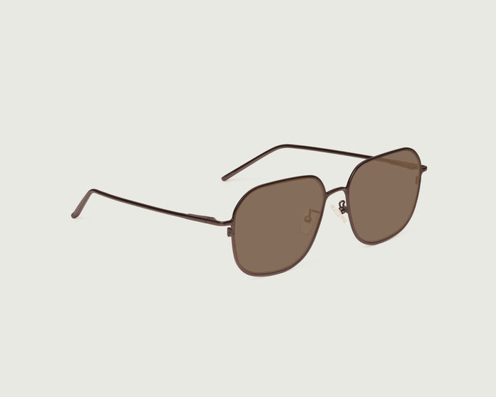 Portobello Adaptive::Pascal Eyeglasses square Brown metal front diagonal