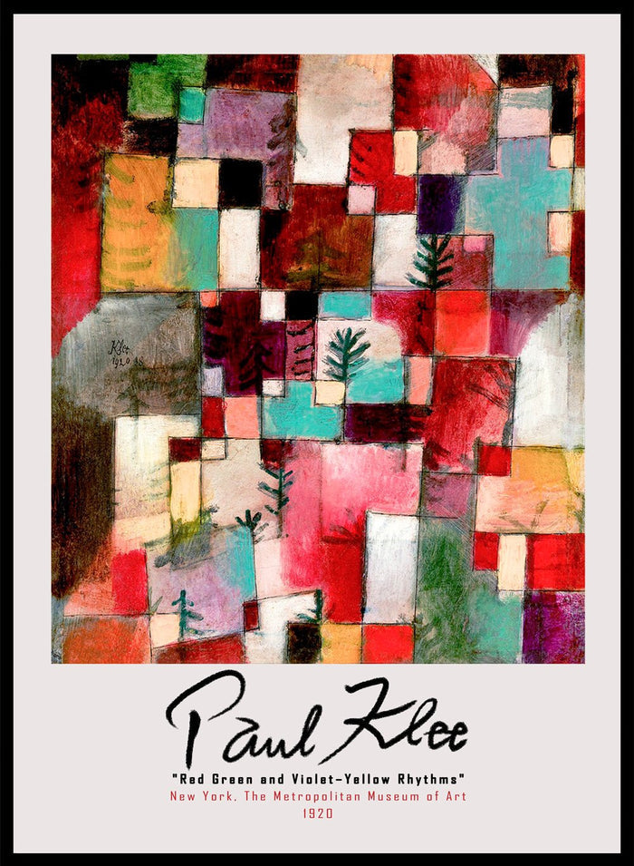 Paul Klee Red Green Violet–Yellow Rhythms 1920 Art Print_Sugar & Canvas