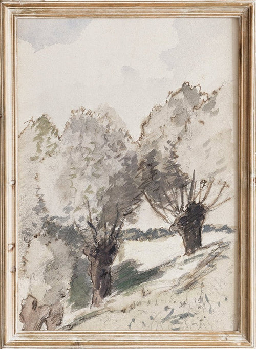 "Paysage aux arbres" Art Print_Sugar & Canvas_Camille Pissarro