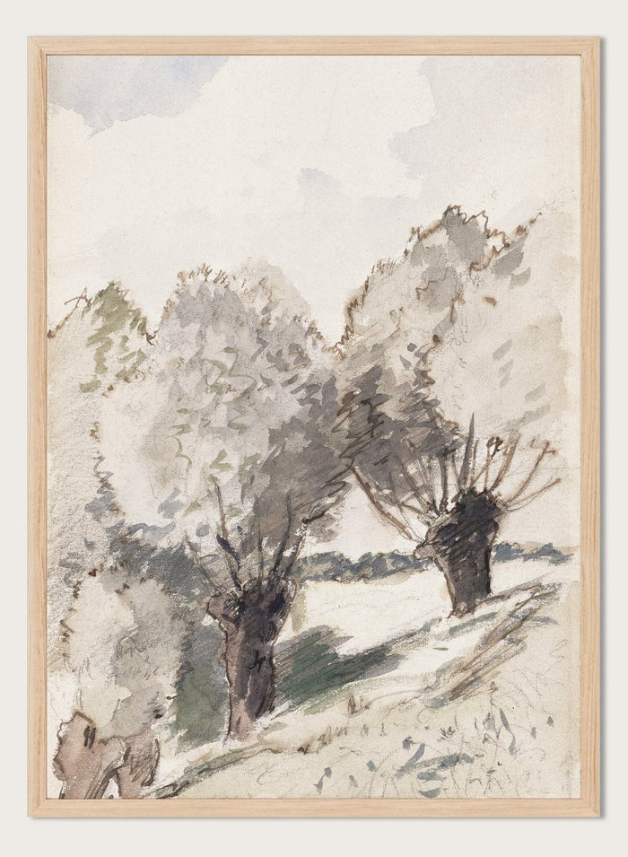 "Paysage aux arbres" Art Print_Sugar & Canvas_Camille Pissarro