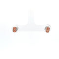 Peach Stone Sterling Silver Stud Earrings