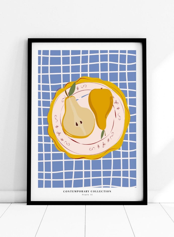 'Pears on Porcelain' Aesthetic Art Print_Sugar & Canvas_Sugar & Canvas