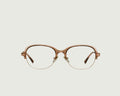 Barley::Penelope Eyeglasses Round Brown castor seed front