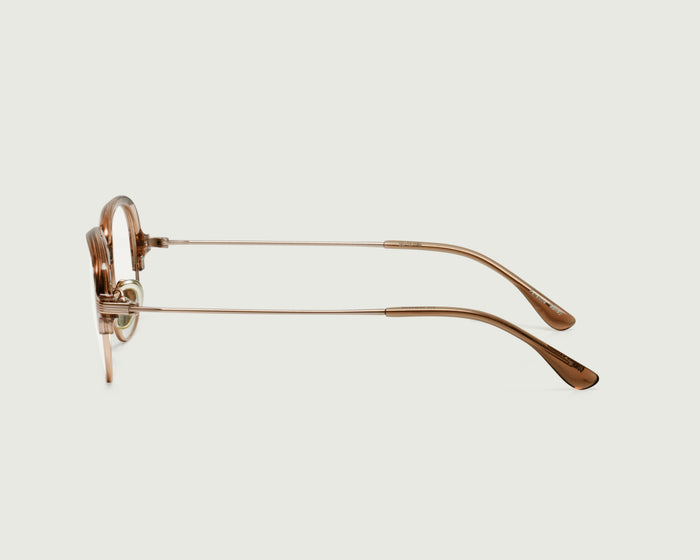 Barley::Penelope Eyeglasses Round Brown castor seed side